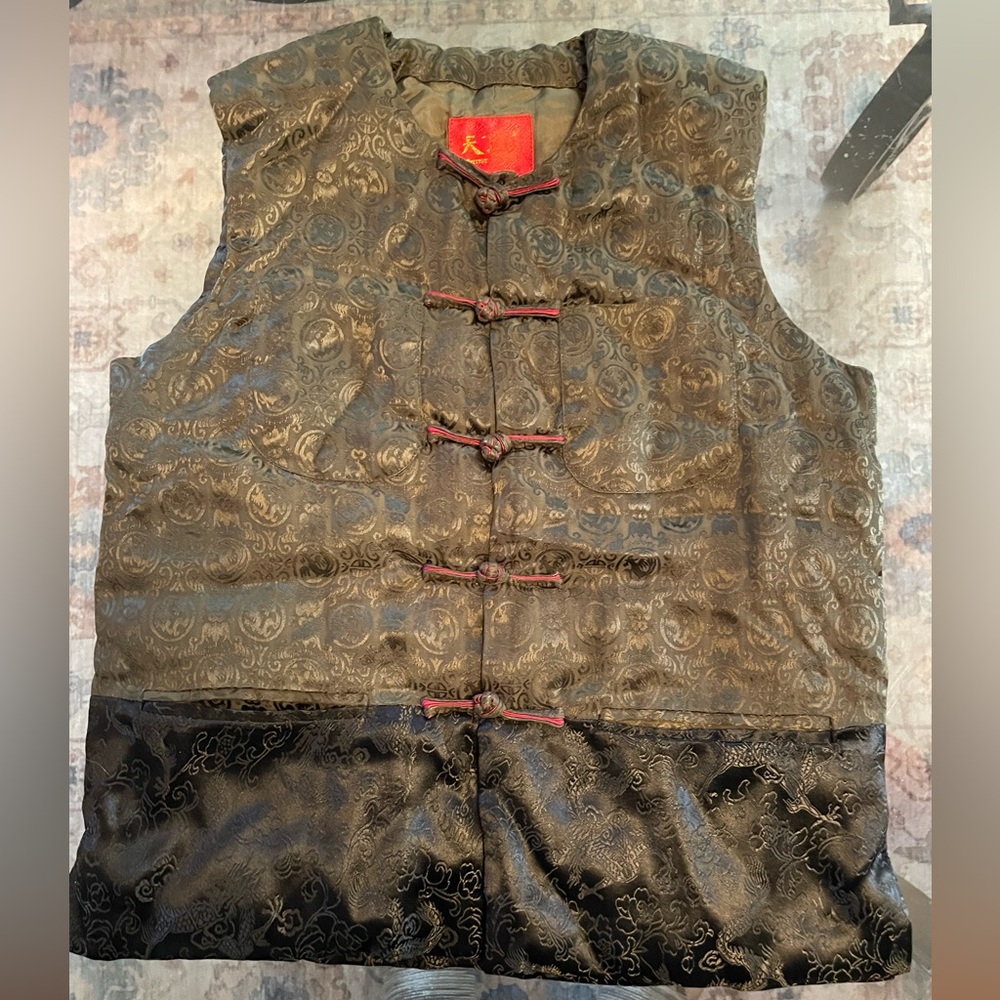 Artistic Palace Olive Green Asian Vest